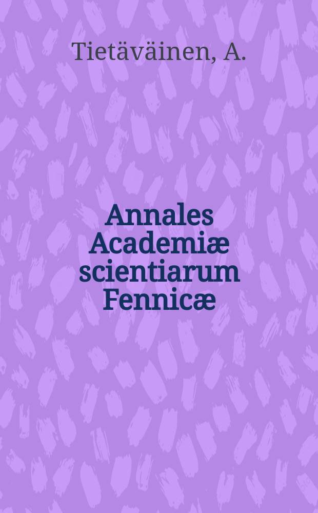 Annales Academiæ scientiarum Fennicæ : A short proof for the nonexistence...