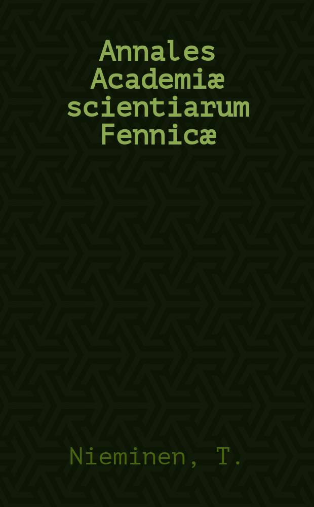 Annales Academiæ scientiarum Fennicæ : On the determination of the completion of a uniformity by continuous extensions of pseudometrics