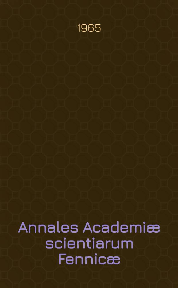 Annales Academi&aelig; scientiarum Fennic&aelig; : &Uuml;ber die L&ouml;sung von partiellen Differentialgleichugen erster Ordnung nach den Methode der sukzessiven Approximationen