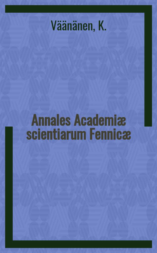 Annales Academiæ scientiarum Fennicæ : Estimates of the conjugate transcendence measure...