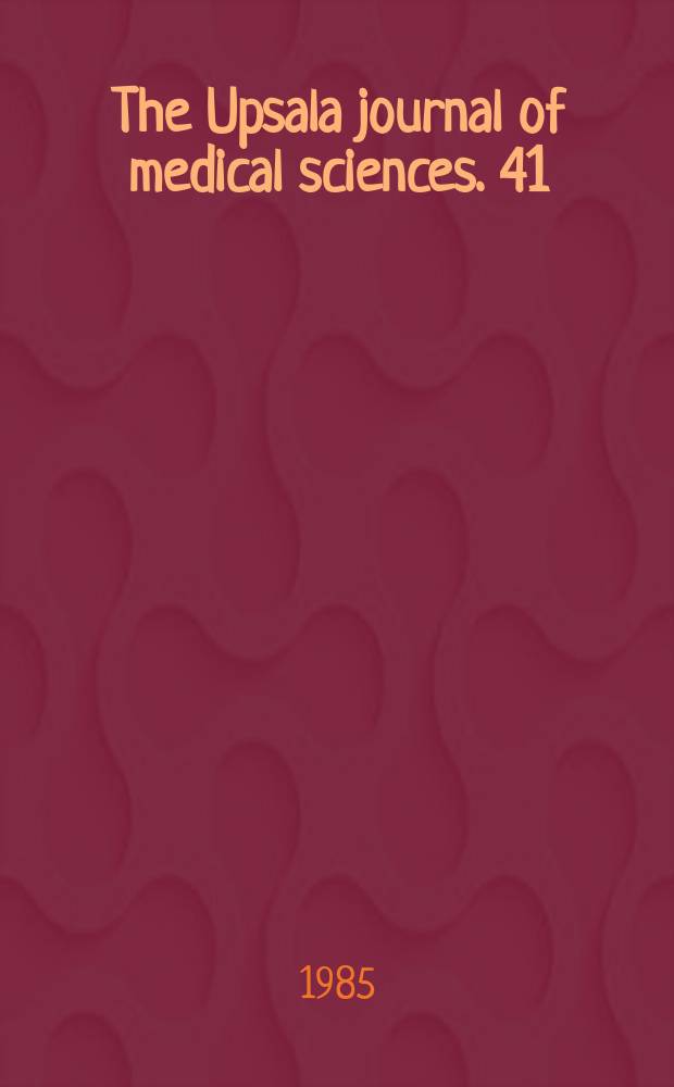The Upsala journal of medical sciences. 41