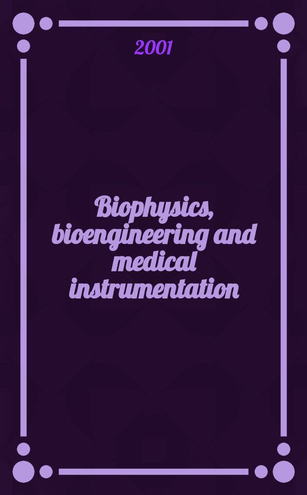 Biophysics, bioengineering and medical instrumentation : Section 27 [of] Excerpta medica. Vol.40, №2