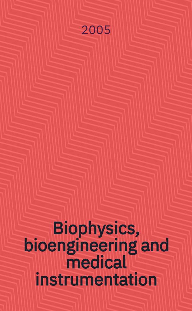 Biophysics, bioengineering and medical instrumentation : Section 27 [of] Excerpta medica. Vol.48, №1