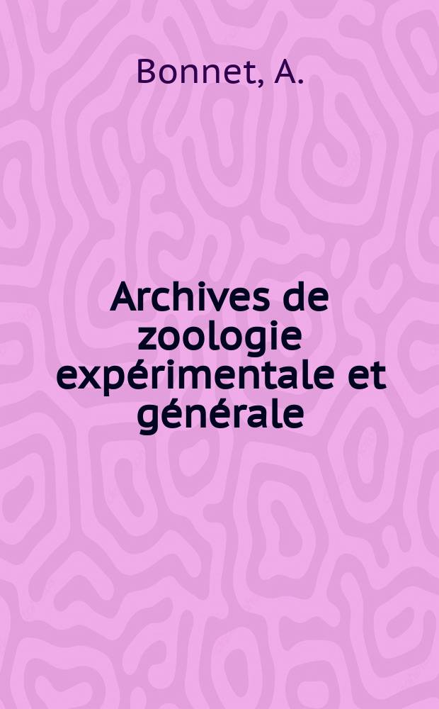 Archives de zoologie expérimentale et générale : Histoire naturelle, morphologie, histologie évolution des animaux. Sér. 5 T.8 №3 : Description des Gamasides cavernicoles récoltés par A.Viré