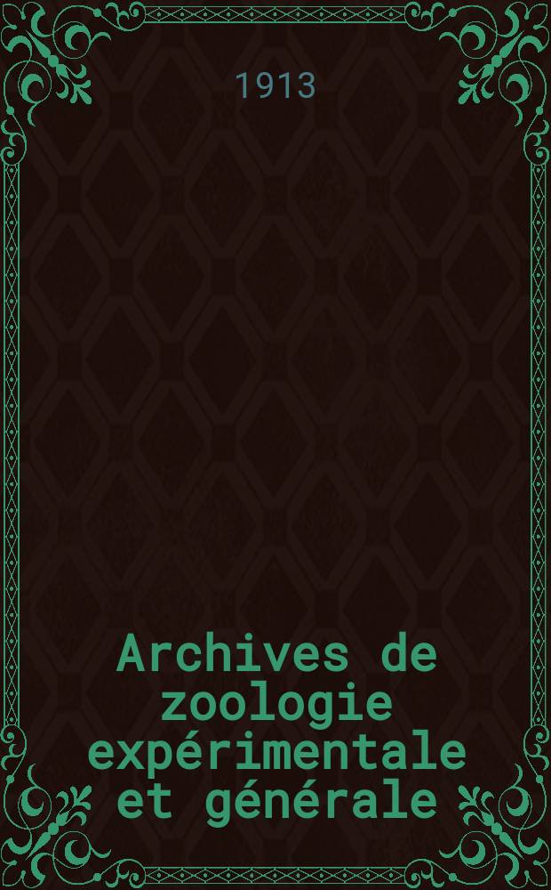 Archives de zoologie expérimentale et générale : Histoire naturelle, morphologie, histologie évolution des animaux. Sér.5 T.53 №5 : Champignons