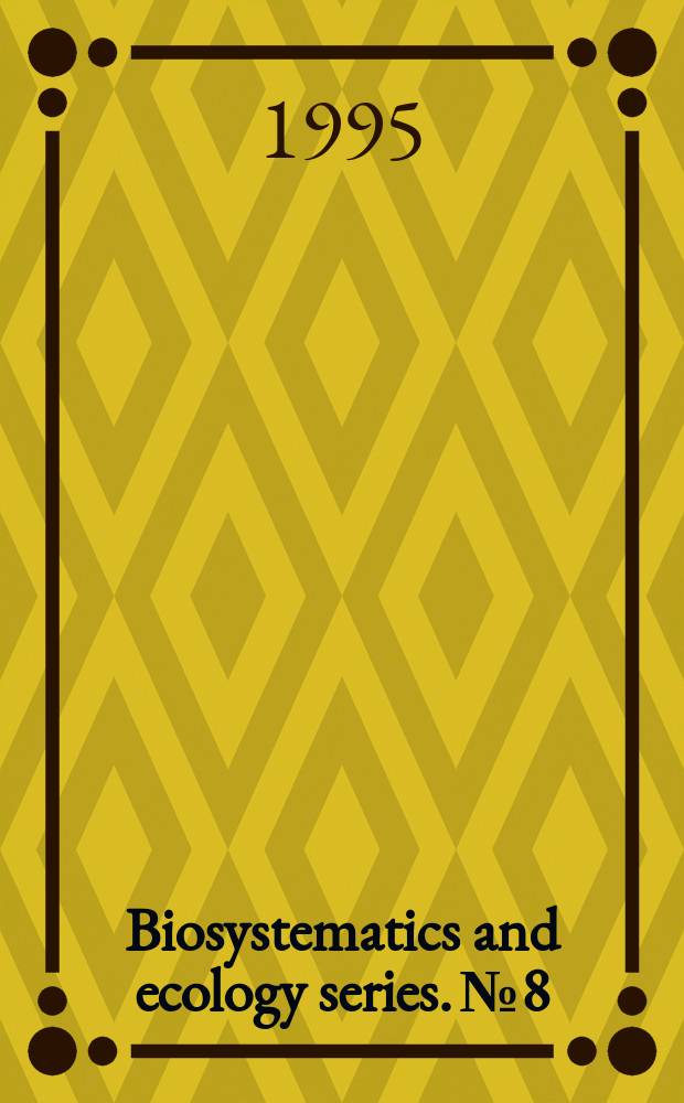 Biosystematics and ecology series. №8 : Die Palmen des Siragebirges ...