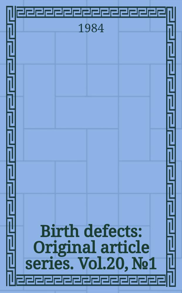 Birth defects : Original article series. Vol.20, №1 : CMV Pathogenesis and prevention of human infection