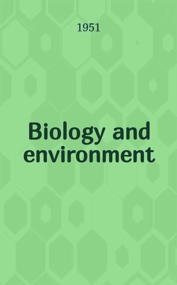 Biology and environment : Proc. of the Roy. Ir. acad. Vol.53, №14 : An occurrence of quartz-trachyte among the tertiary basalt lavas of North-East Ireland