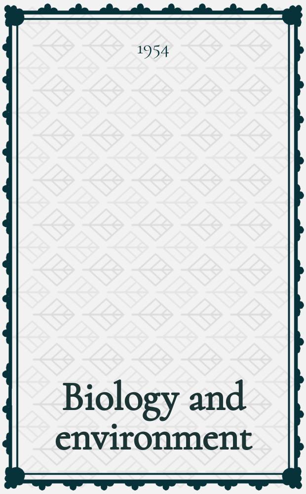 Biology and environment : Proc. of the Roy. Ir. acad. Vol.56, №5 : The geology of the northern end of the Leinster granite