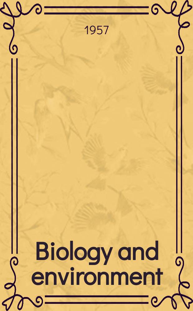 Biology and environment : Proc. of the Roy. Ir. acad. Vol.58, №14 : Preliminary observations on the diurnal migration of the Crustacea in the plankton of Gouganebarra Lake