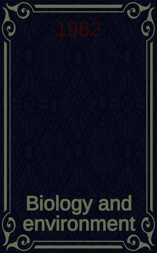 Biology and environment : Proc. of the Roy. Ir. acad. Vol.62, №12 : Anti-tubercular substances