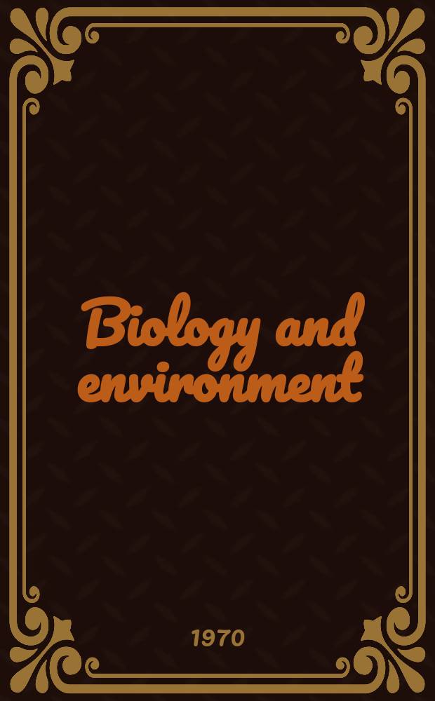 Biology and environment : Proc. of the Roy. Ir. acad. Vol.69, №9 : Anticancer agents