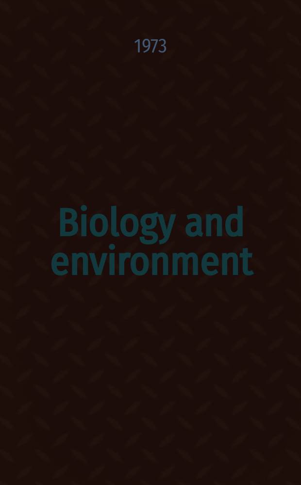 Biology and environment : Proc. of the Roy. Ir. acad. Vol.73, №24 : Population dynamics of barnacle geese