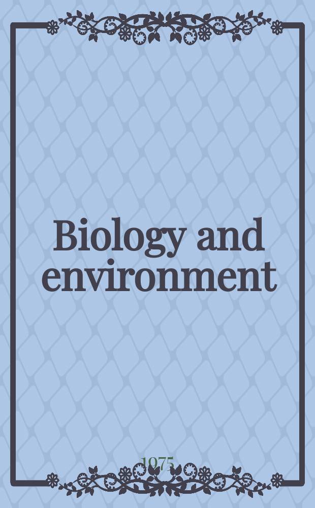 Biology and environment : Proc. of the Roy. Ir. acad. Vol.75, №8 : Contributions to the lichen flora