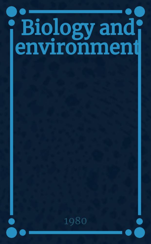 Biology and environment : Proc. of the Roy. Ir. acad. Vol.80, №2 : The cirque moraines at ...