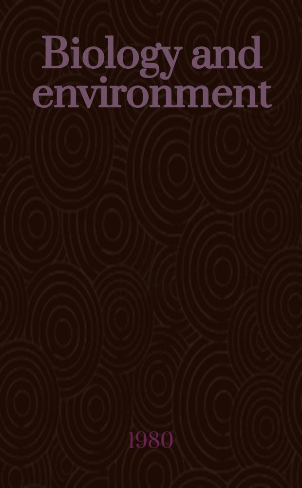 Biology and environment : Proc. of the Roy. Ir. acad. Vol.80, №5 : Observations on a collection of feral Irish ...