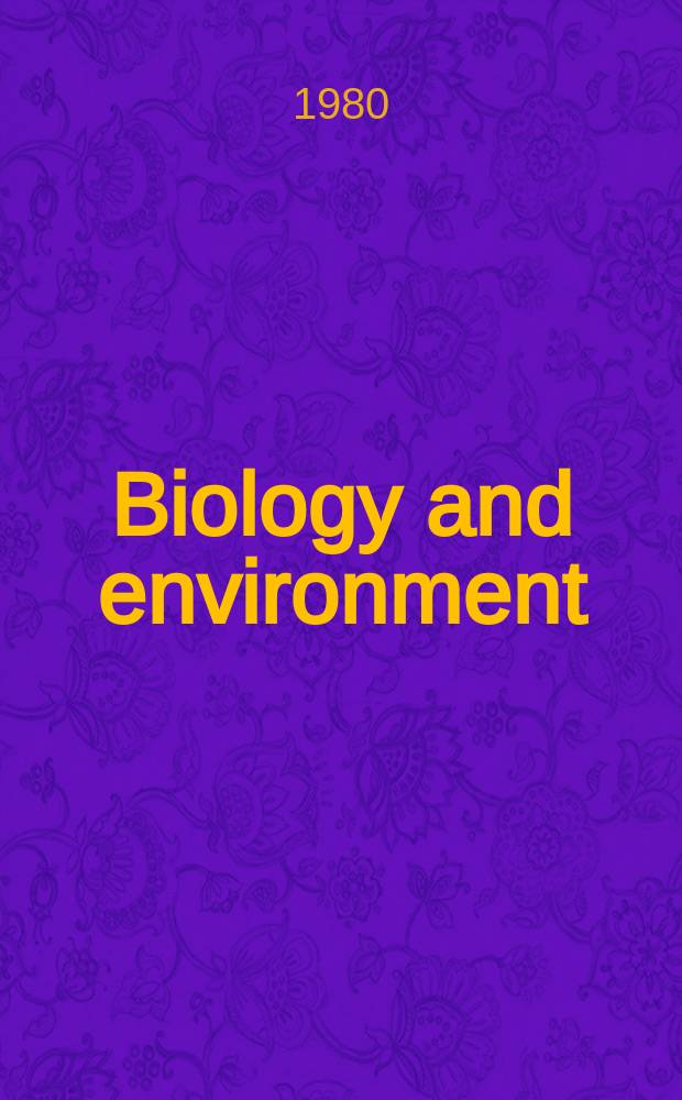 Biology and environment : Proc. of the Roy. Ir. acad. Vol.80, №18 : An ecological study of Lough ...