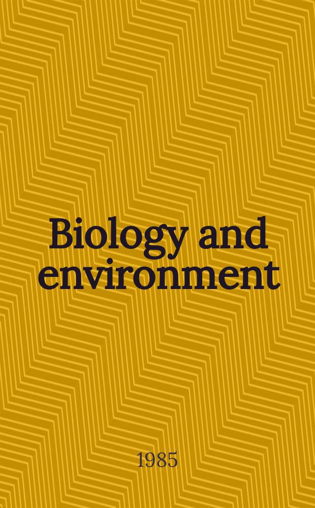 Biology and environment : Proc. of the Roy. Ir. acad. Vol.85, №8 : The effect of temperature on the egg ...