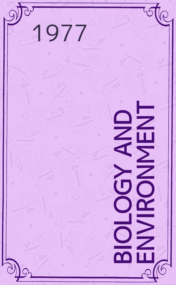 Biology and environment : Proc. of the Roy. Ir. acad. Vol.77, №3 : A comparison between in situ ...