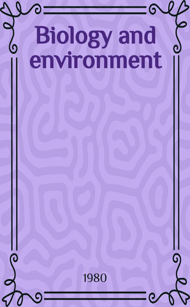 Biology and environment : Proc. of the Roy. Ir. acad. Vol.80, №4 : Littoral and benthic investigations on ...