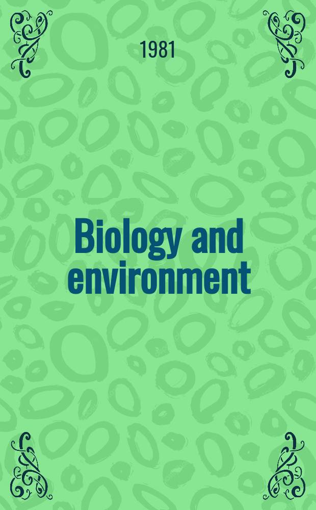 Biology and environment : Proc. of the Roy. Ir. acad. Vol.81, №1 : Anticancer agents