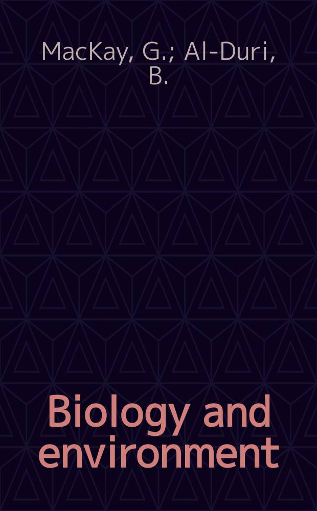 Biology and environment : Proc. of the Roy. Ir. acad. Vol.90, №3 : Equilibrium studies ...