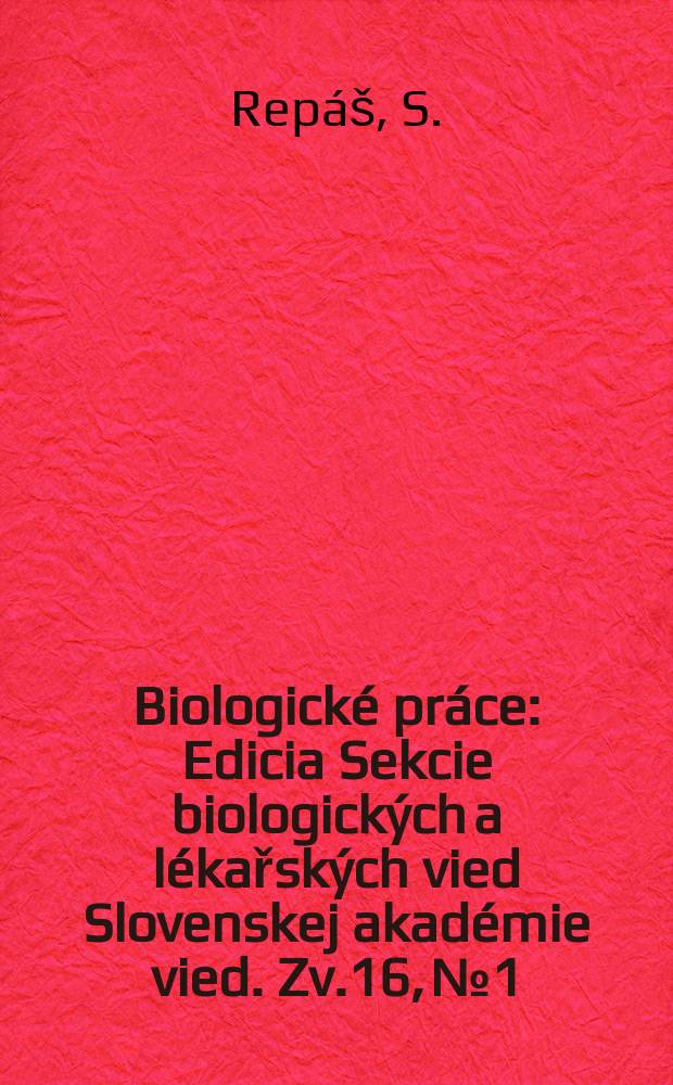 Biologické práce : Edicia Sekcie biologických a lékařských vied Slovenskej akadémie vied. [Zv.]16, №1 : Beitrag zum Studium einiger histologischen und histochemischen Veränderungen in den Aorta und in den Aortenhomotransplantaten beim Hunde