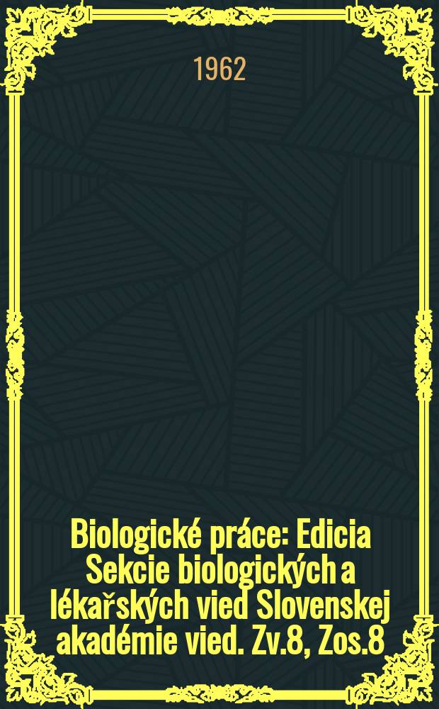 Biologické práce : Edicia Sekcie biologických a lékařských vied Slovenskej akadémie vied. [Zv.]8, [Zos.]8 : Vplyv substrátu na niektoré vlastnosti pekárskych kvasiniek