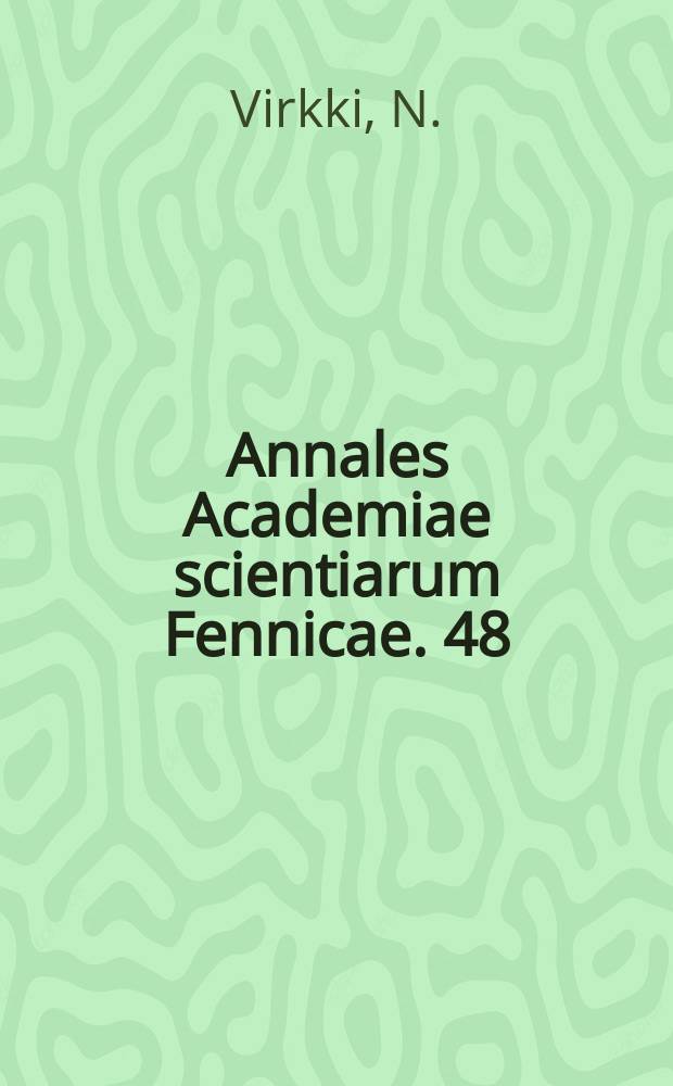 Annales Academiae scientiarum Fennicae. 48 : Cytology of some nearctic scarabs (Coleoptera, Scarabaeidae)