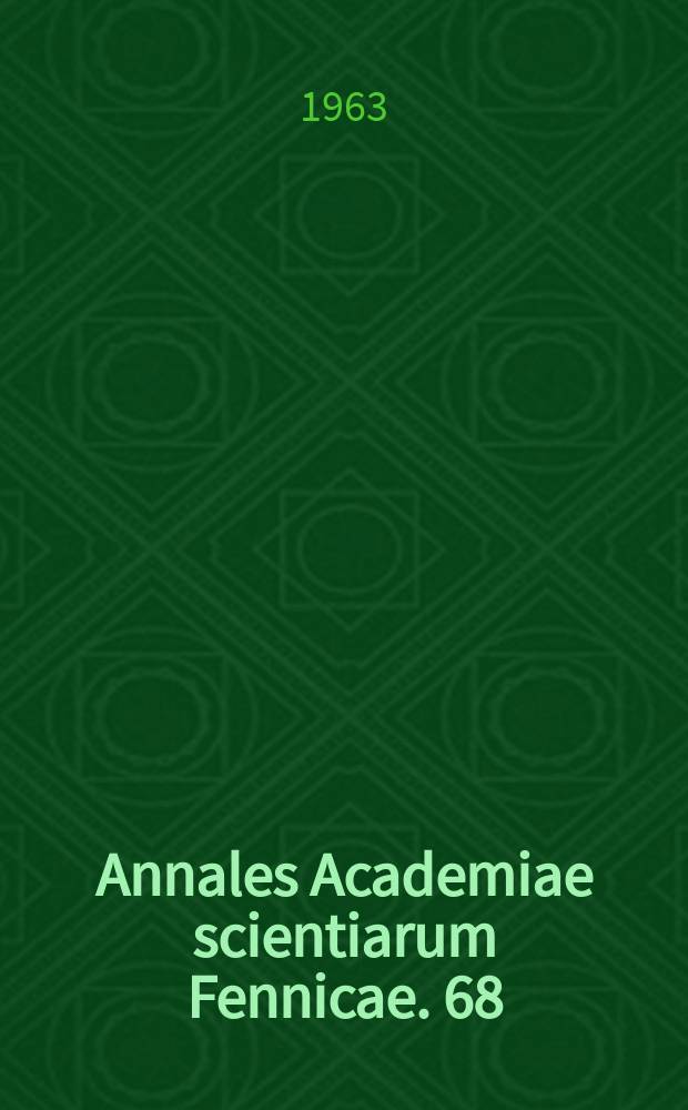 Annales Academiae scientiarum Fennicae. 68 : Chromosomenzahlen finnischer Kormophyten