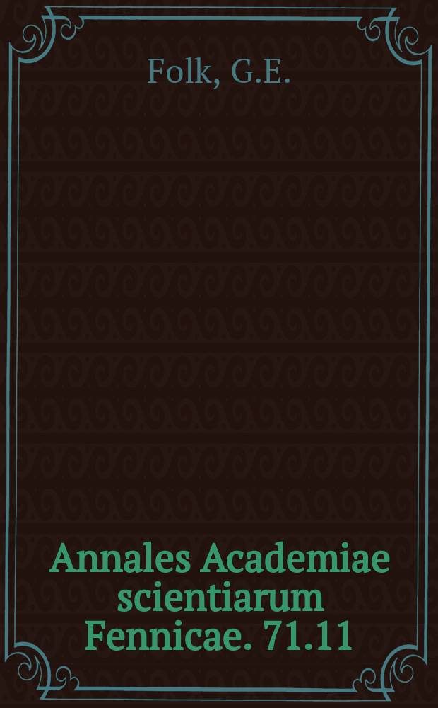 Annales Academiae scientiarum Fennicae. 71.11 : Continuous physiological measurements from unrestrained arctic ground squirrels (Citellus parryi)
