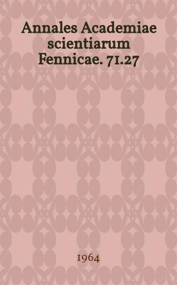 Annales Academiae scientiarum Fennicae. 71.27 : Tolerance of Citellus lateralis and C. spilosoma for water deprivation