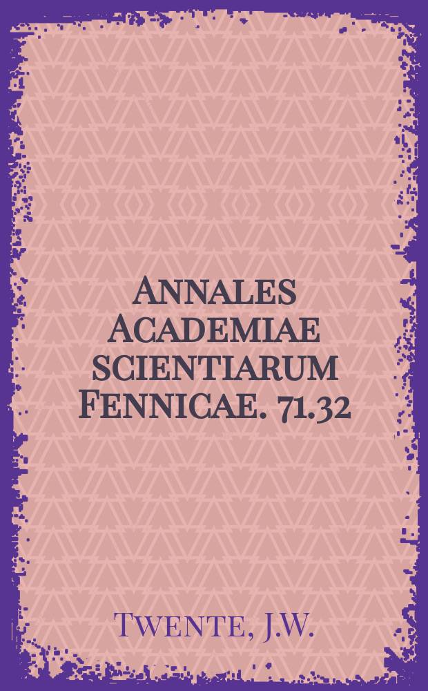 Annales Academiae scientiarum Fennicae. 71.32 : An hypothesis concerning the evolution of heterothermy in bats