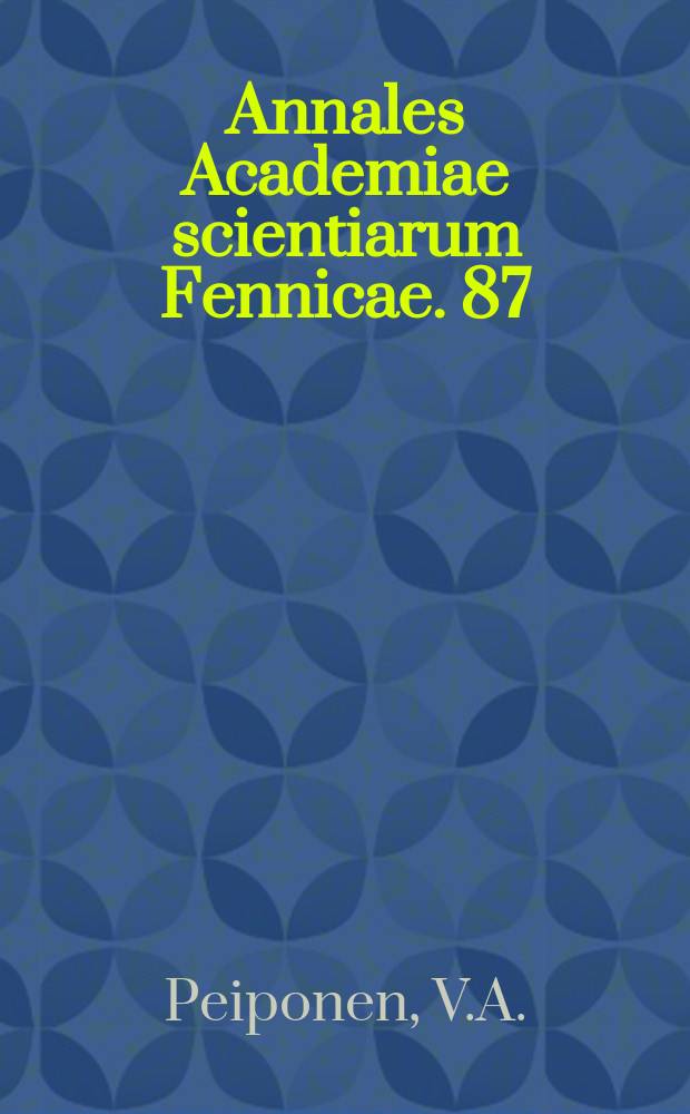 Annales Academiae scientiarum Fennicae. 87 : On hypothermia and torpidity in the nightjar (caprimulgus europaeus L.)