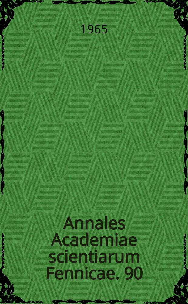 Annales Academiae scientiarum Fennicae. 90 : The quantitative estimation of bacterial colonies on membrane filters