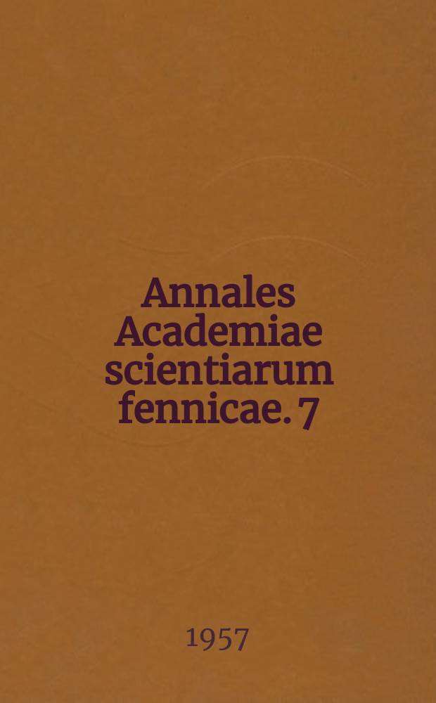 Annales Academiae scientiarum fennicae. 7 : Die spezifische Wärme des Cäsiumnitrats im Temperaturintervall 50 ... 450⁰C sowie dessen Umwandlungs- und Schmelzwärme