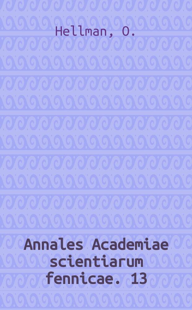 Annales Academiae scientiarum fennicae. 13 : The change of the state of the coolant gas in certain gas cooled reactors