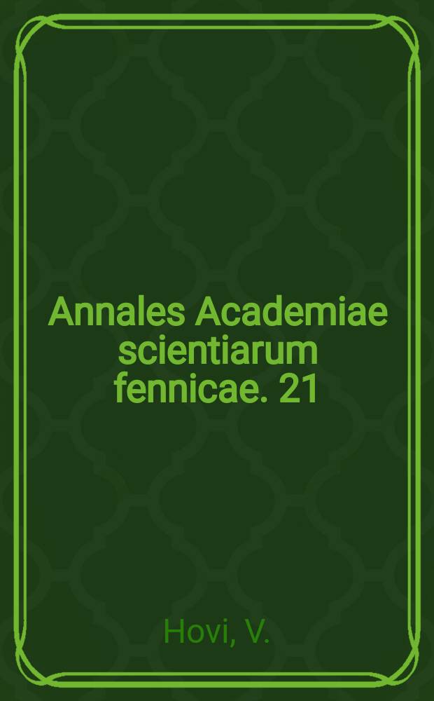 Annales Academiae scientiarum fennicae. 21 : On the beta spectrum and disintegration energy of Sr⁹⁰ and Y⁹⁰