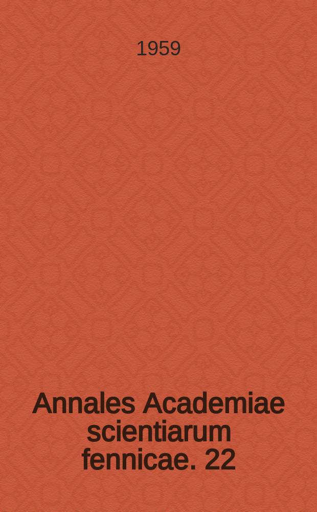 Annales Academiae scientiarum fennicae. 22 : A method for the study of processes in ionic crystals