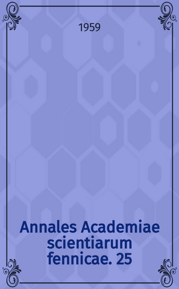 Annales Academiae scientiarum fennicae. 25 : Electronic specific heat of α and β - brasses at low temperatures
