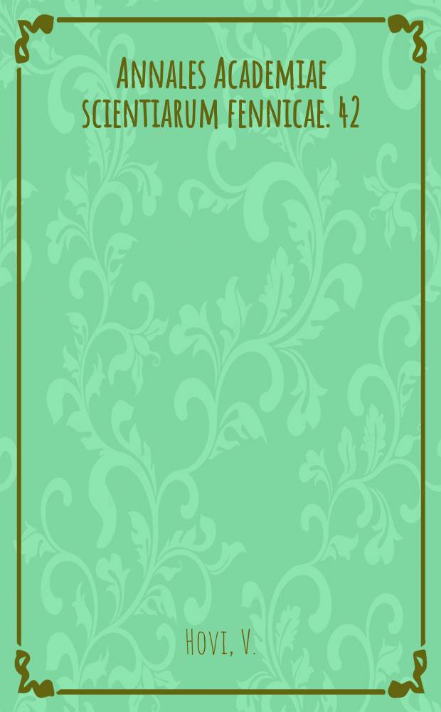 Annales Academiae scientiarum fennicae. 42 : Anomalous thermal expansion of NH₄NO₃ at 125.8⁰ and 84.1⁰C