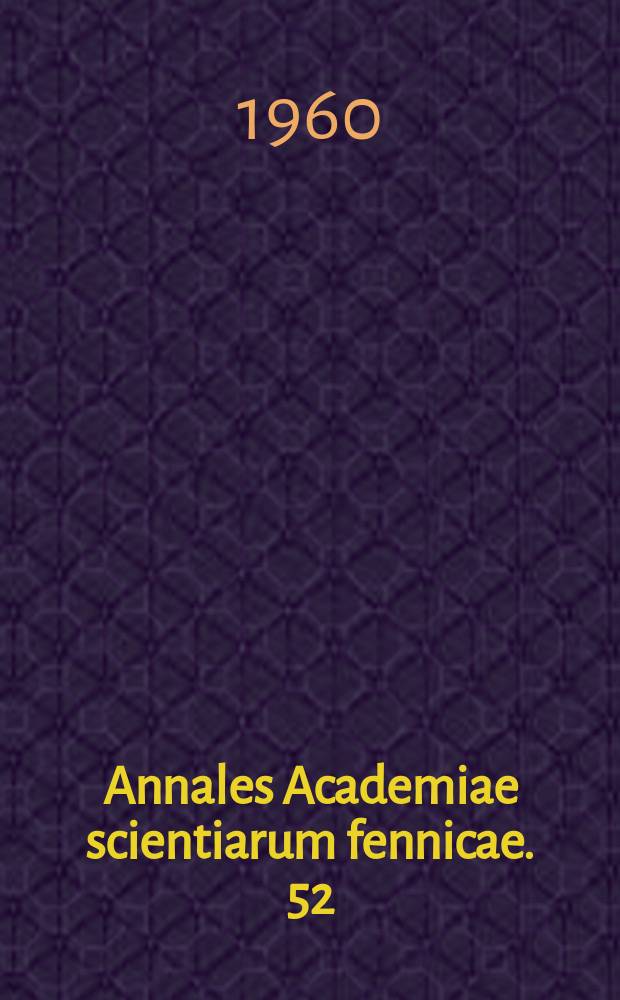 Annales Academiae scientiarum fennicae. 52 : Experimental values for structure amplitudes of sodium chloride measured by a powder method