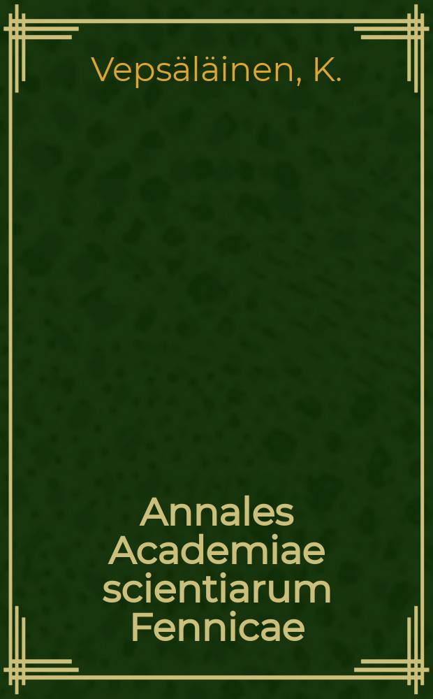 Annales Academiae scientiarum Fennicae : The role of gradually changing daylength ...
