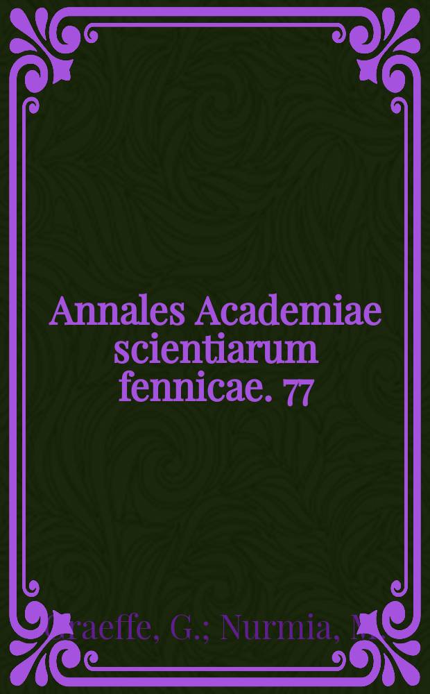 Annales Academiae scientiarum fennicae. 77 : The use of thick sources in alpha spectrometry