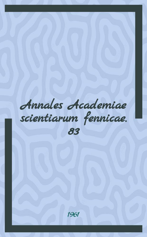 Annales Academiae scientiarum fennicae. 83 : Determination of the mean beta disintegration energy of S³⁵ by means of an isothermal microcalorimetric method