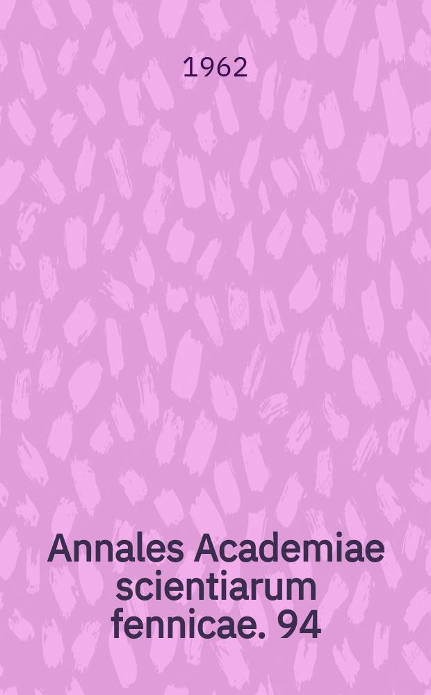Annales Academiae scientiarum fennicae. 94 : Non-approximate analysis of experimental structure amplitudes