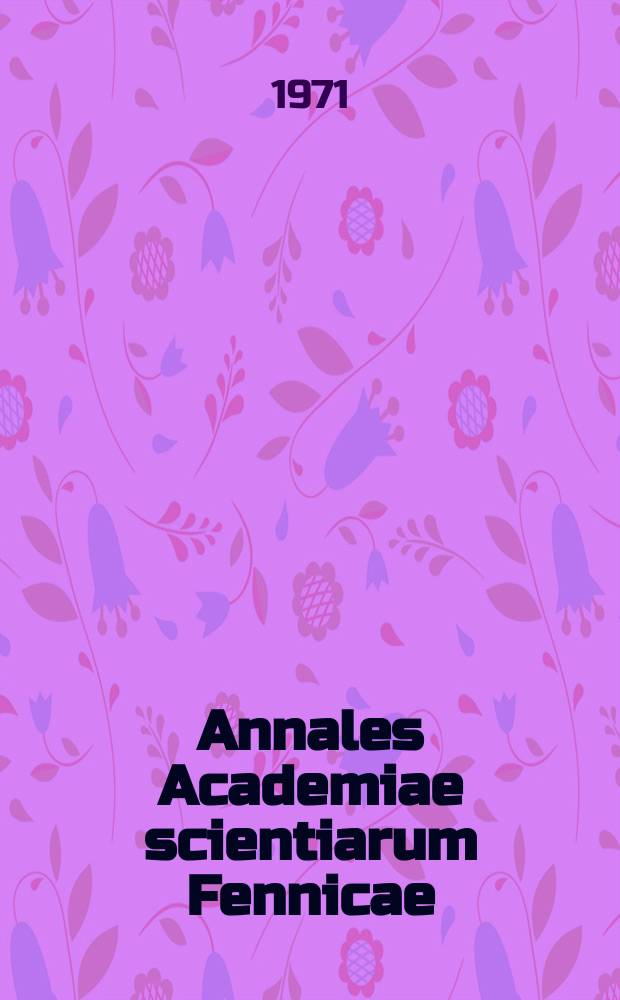 Annales Academiae scientiarum Fennicae : Thymus in acute starvation and re-feeding, an experimental, histoquantitative and statistical study in mice