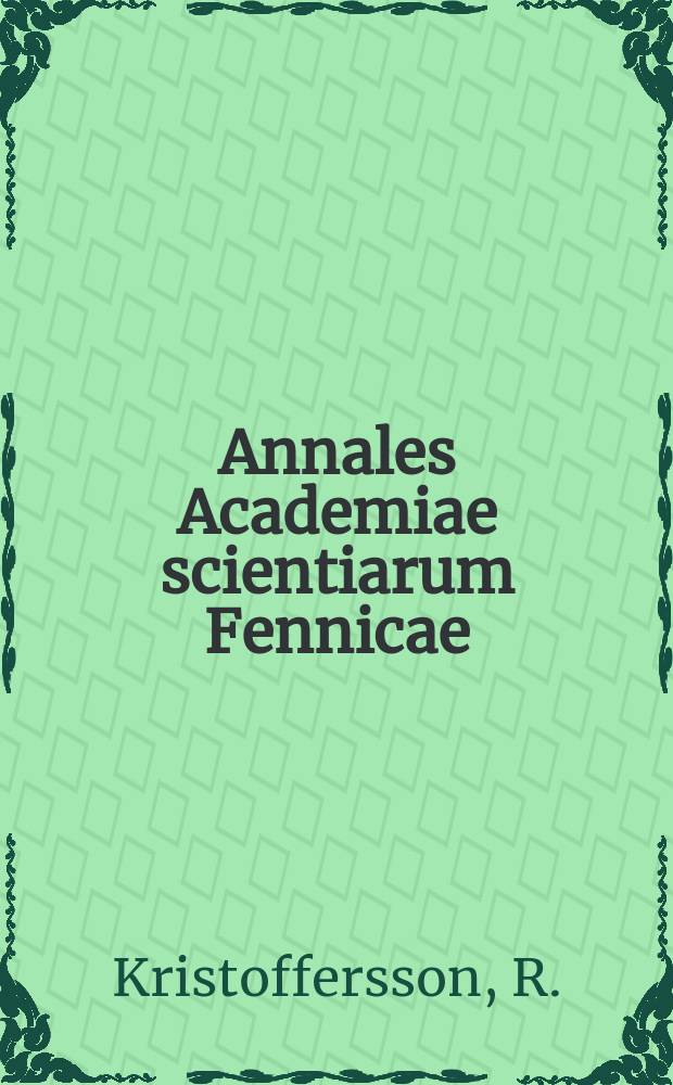 Annales Academiae scientiarum Fennicae : The distribution of the hedgehog (Erinaceus europaeus L.) in Finland in 1964-1965