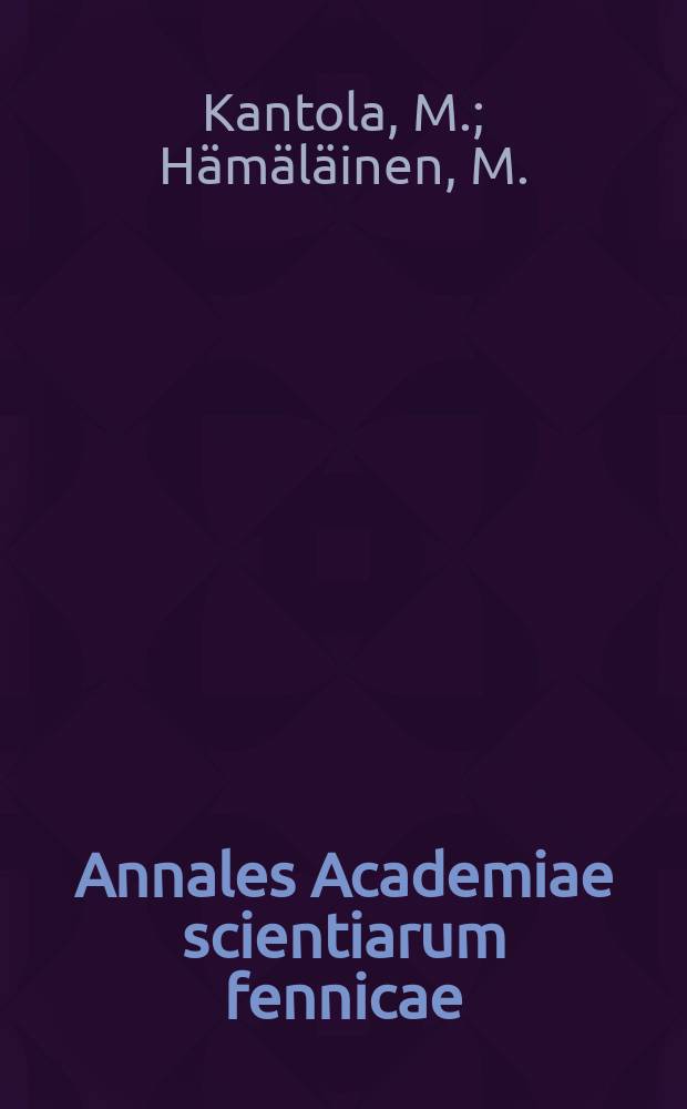 Annales Academiae scientiarum fennicae : X-ray diffraction method for studying the interdiffusion...