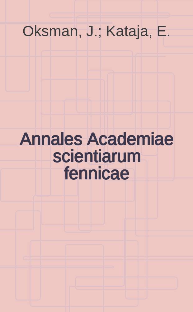 Annales Academiae scientiarum fennicae : Geophysical effects of nuclear explosions at Sodankylä